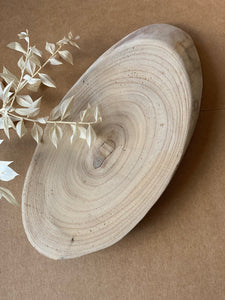 Large Natural Wood Plate