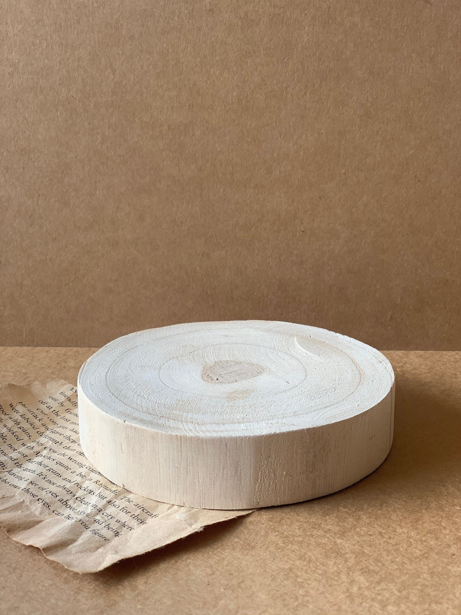 Small Natural Wood Plate